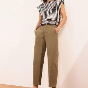 Everlane green utility barrel pants